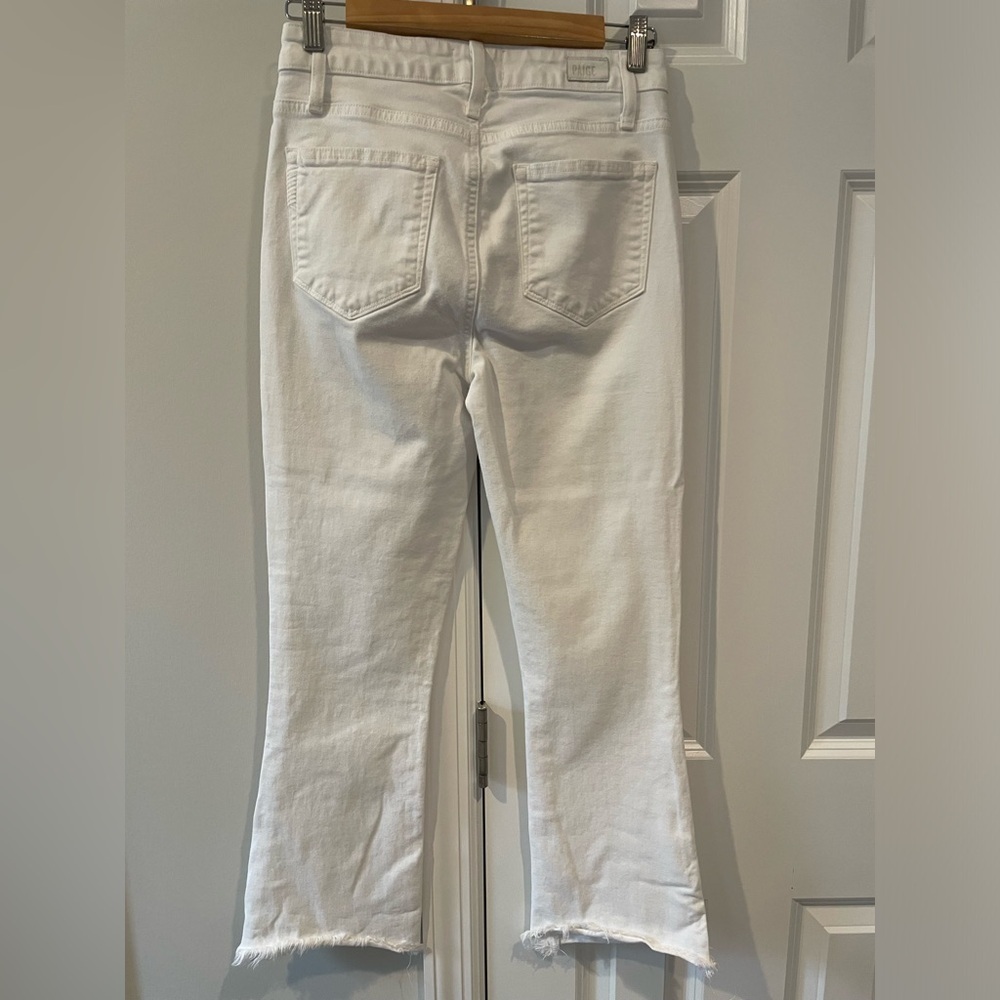 Paige Colette Crop Flare White Jeans size 27 - Picture 3 of 12